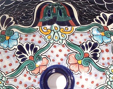 17" Oval Turtle Ceramic Talavera Sink