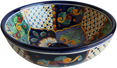 16" Janitzio Ceramic Talavera Vessel Sink