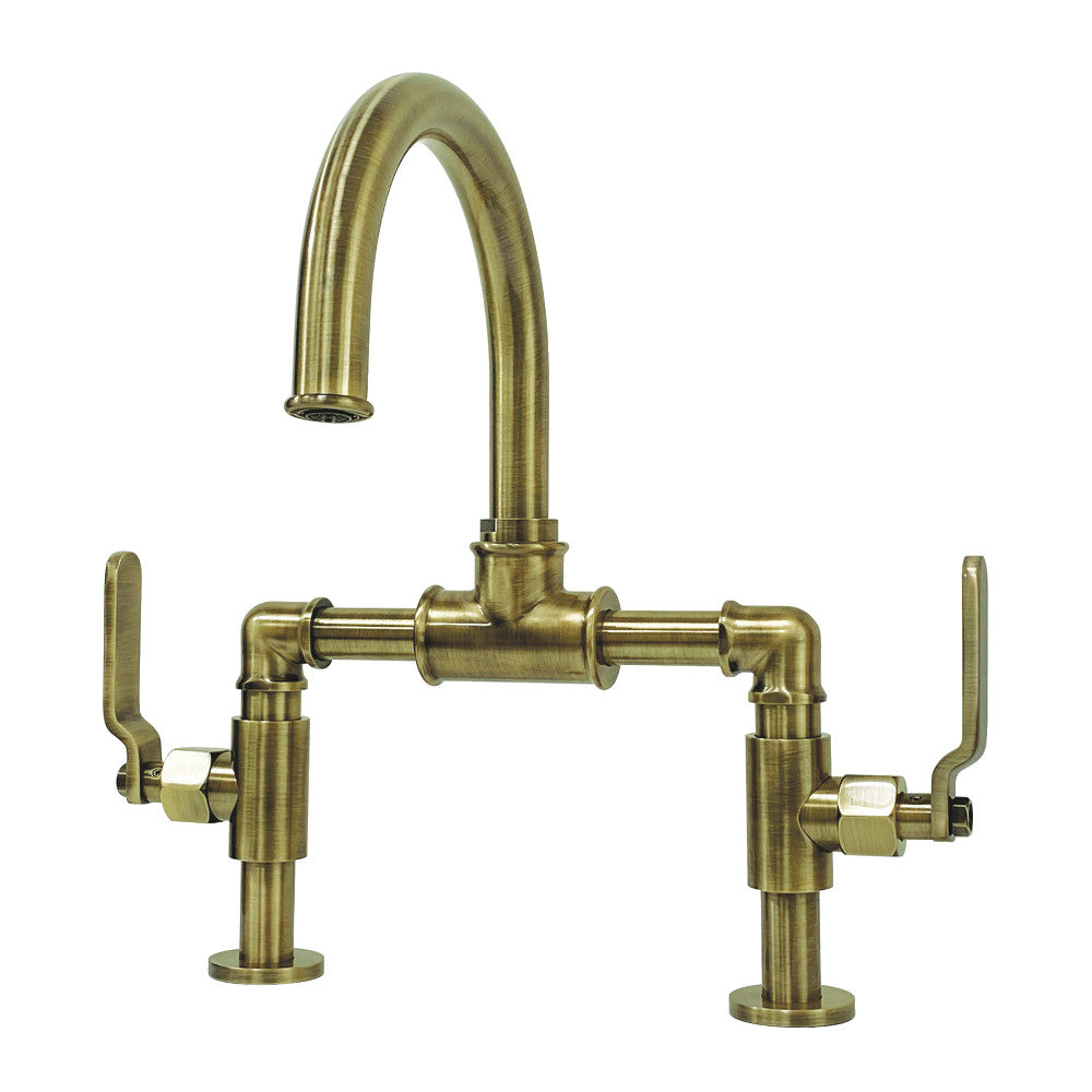 Webb Bridge Bathroom Faucet with Push Pop-Up