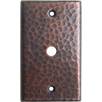 TV Cable Hammered Copper Switch Plate Cover
