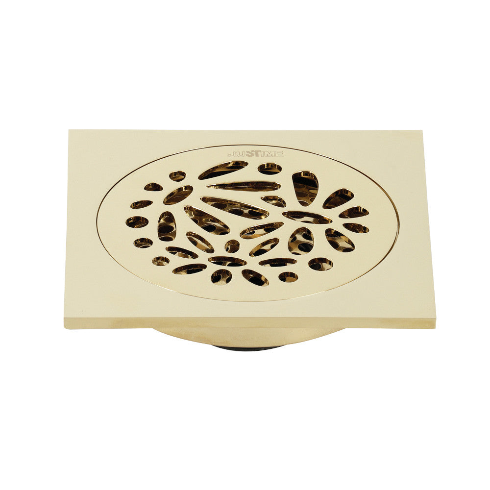 Watercourse Floral 4" Square Grid Shower Drain