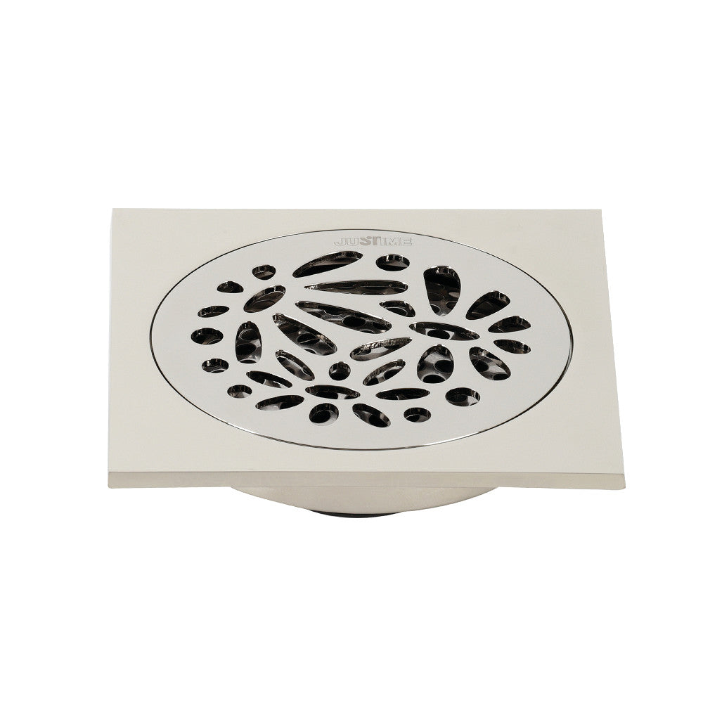 Watercourse Floral 4" Square Grid Shower Drain