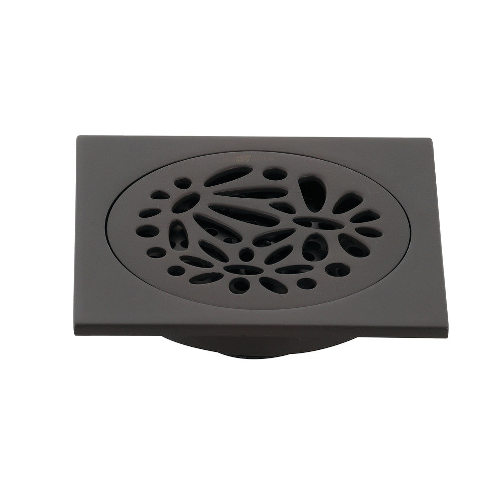 Watercourse Floral 4" Square Grid Shower Drain