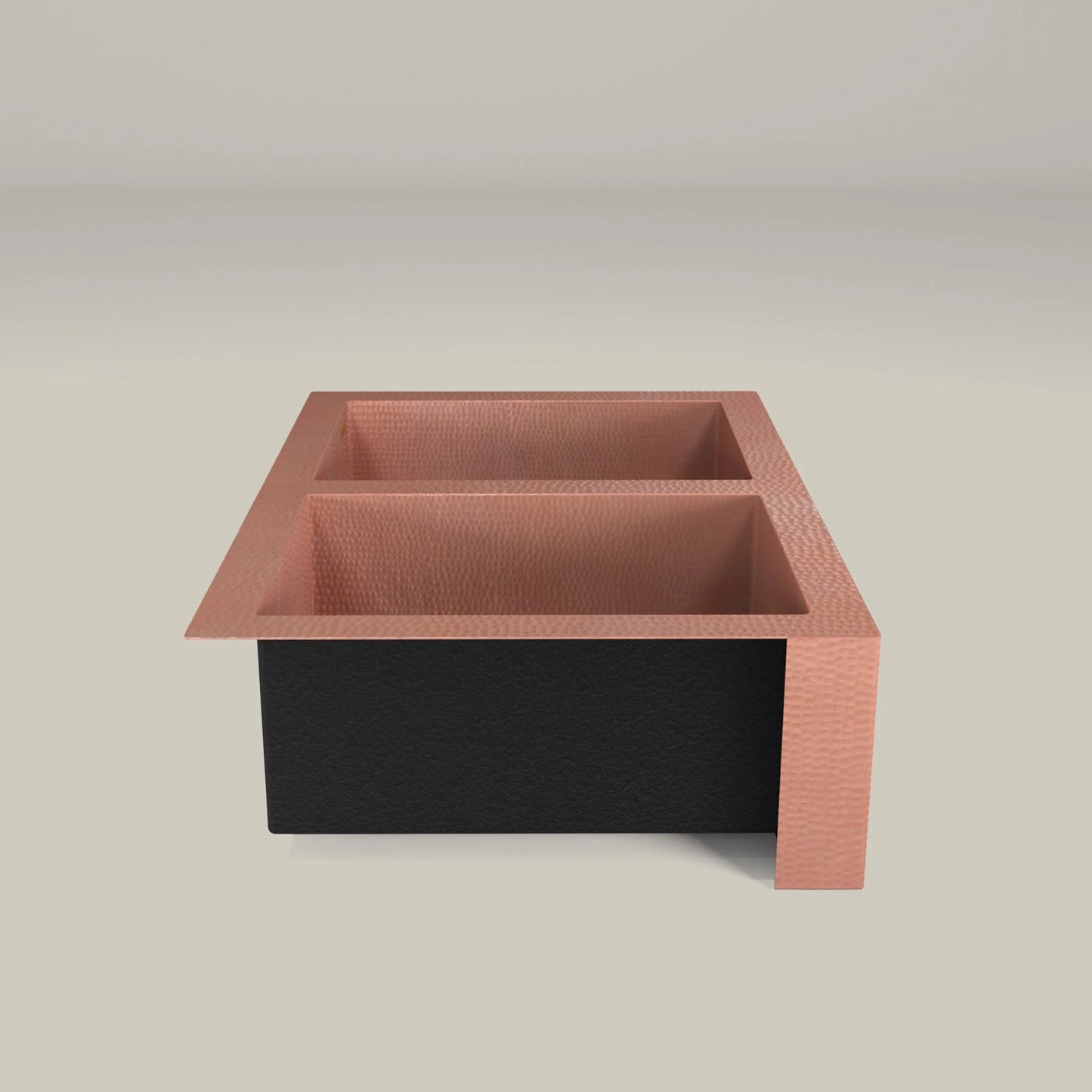 Classic Copper Farmhouse Sink 50/50 Split