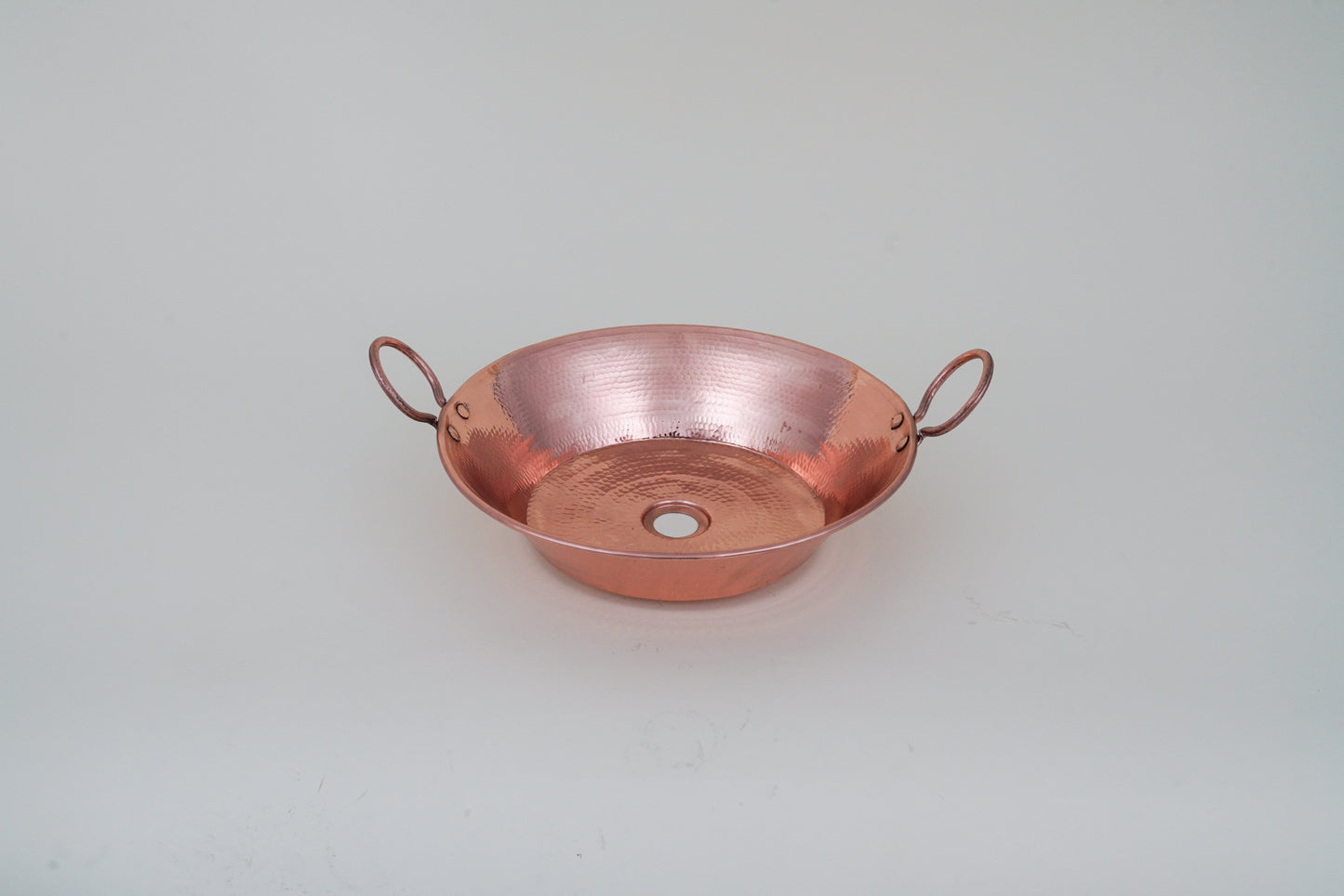 Hammered Round Miners Pan Copper Sink