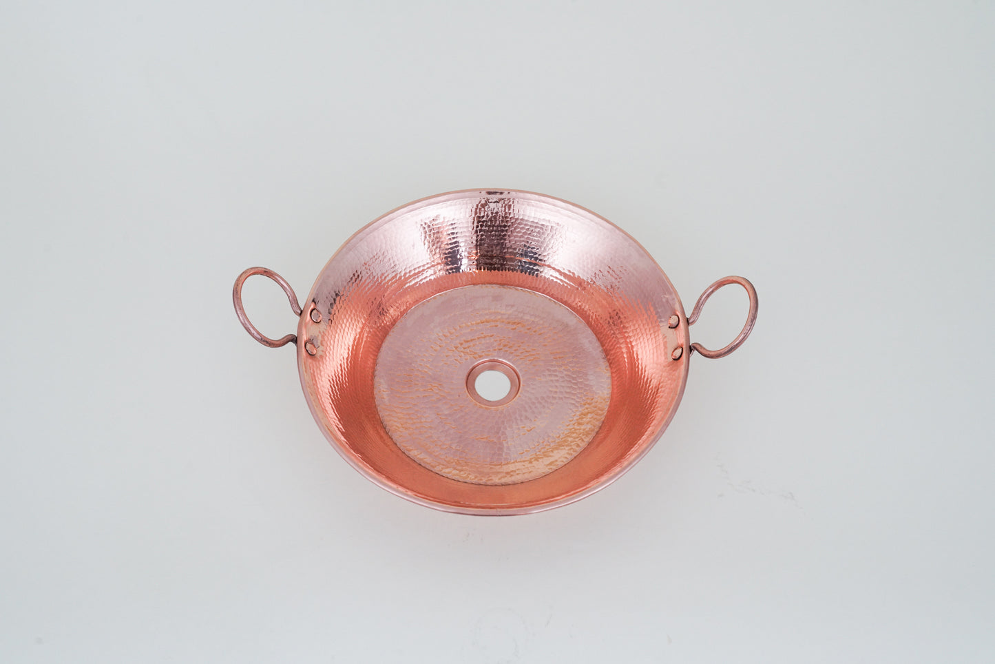 Hammered Round Miners Pan Copper Sink