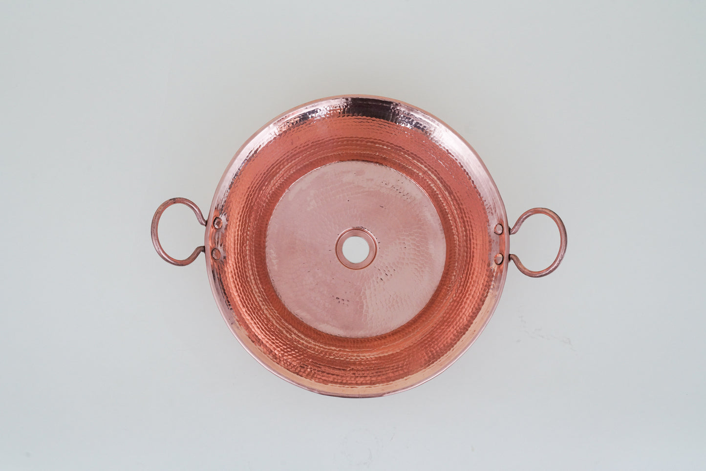 Hammered Round Miners Pan Copper Sink