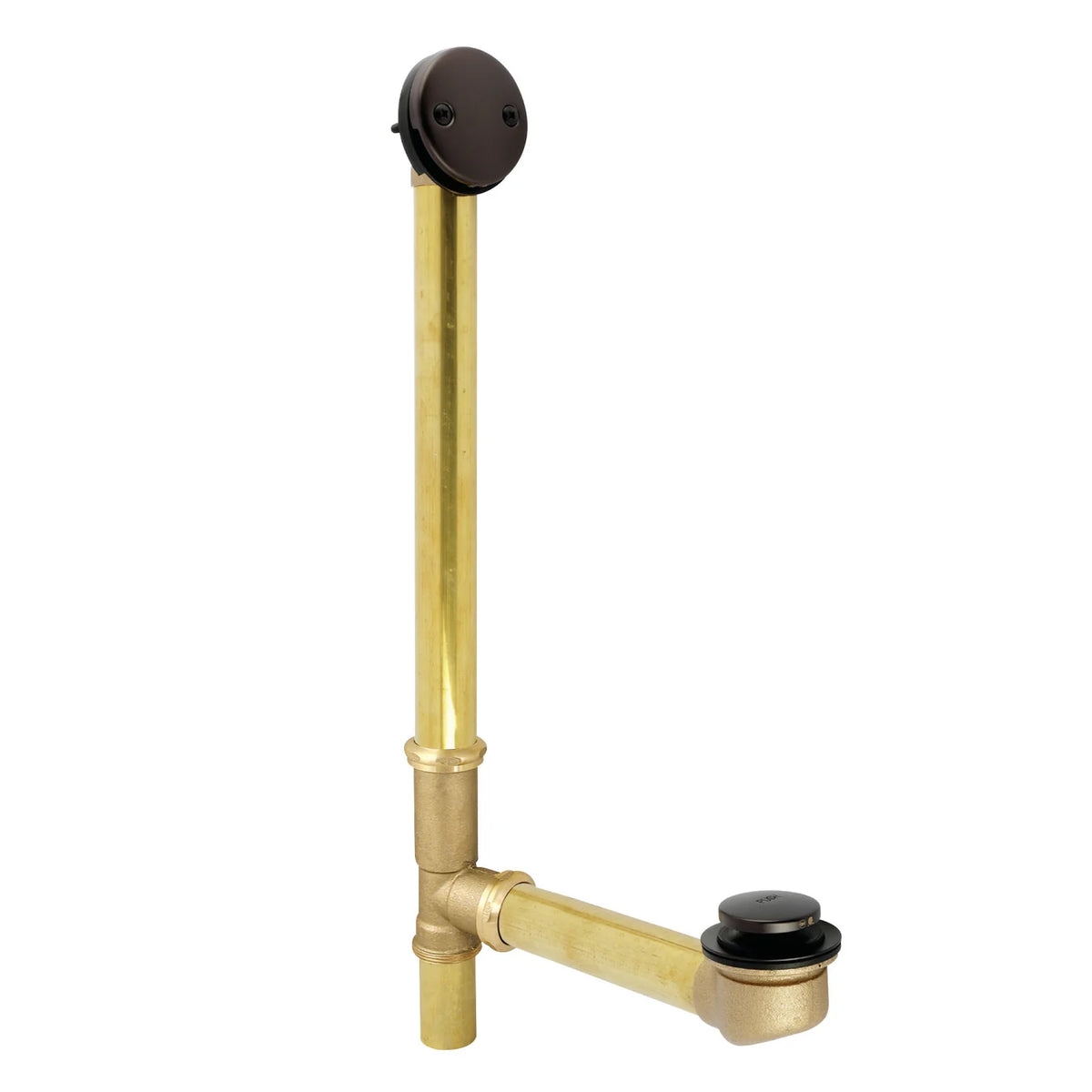 Tulare 21-Inch Brass Toe Touch Tub Waste and Overflow