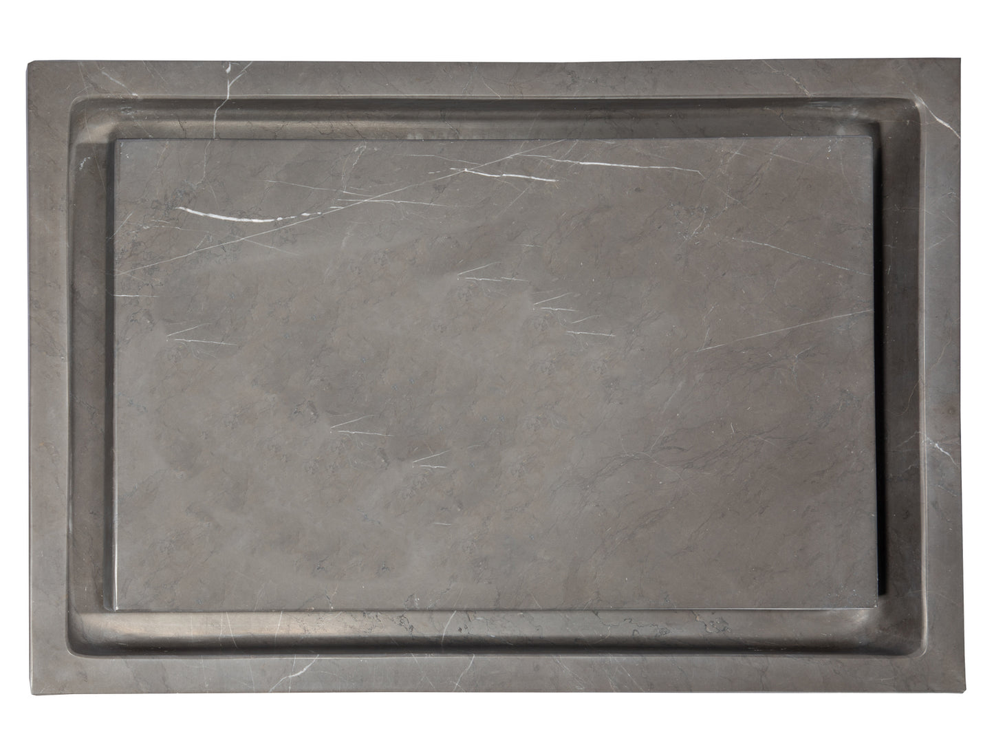 Rectangular Infinity Pool Sink - Honed Pietra Grey Marble