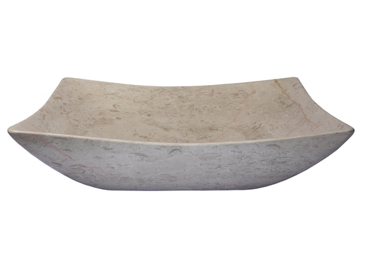 Thin Lipped Deep Zen Sink in Polished Penny Grey Marble