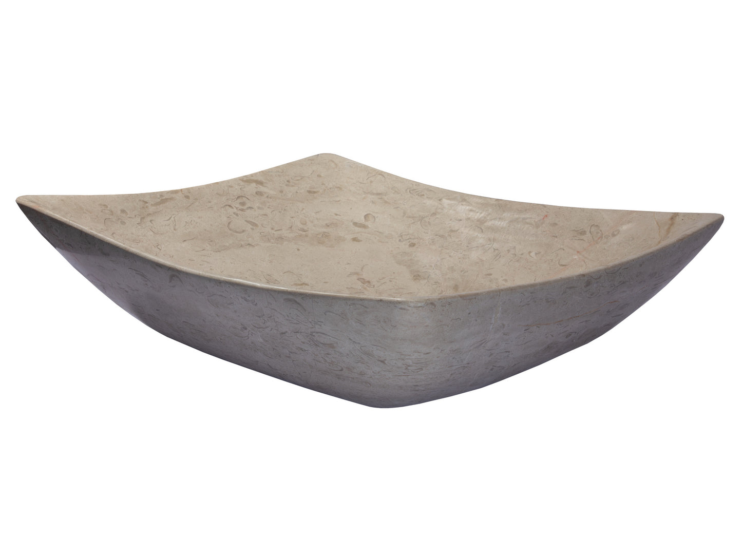 Thin Lipped Deep Zen Sink in Polished Penny Grey Marble