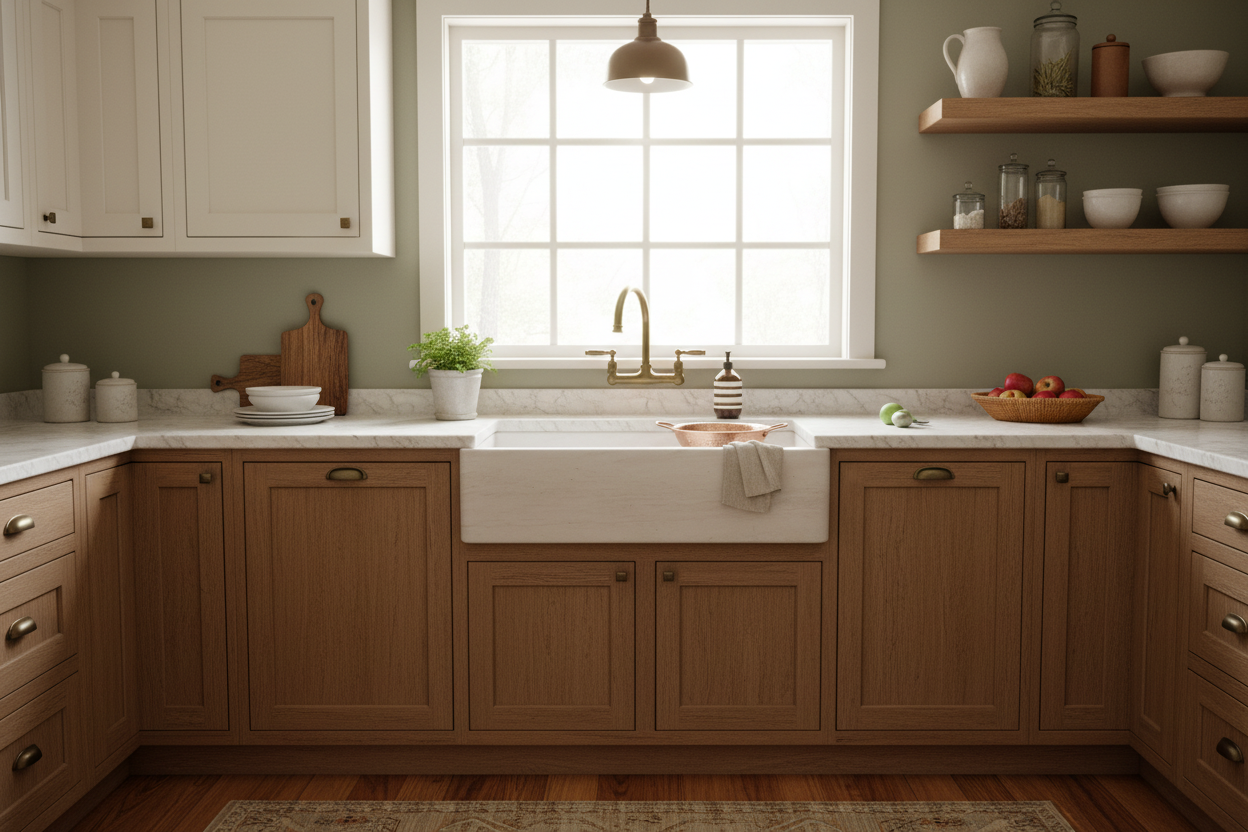 30" Crema Lyon Limestone Smooth Farmhouse Sink