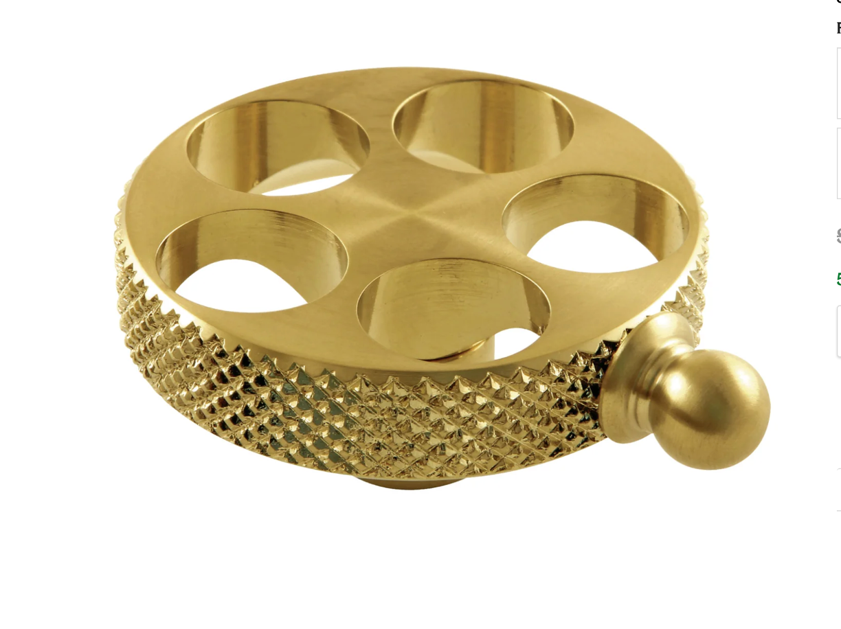 Brass Knurled Wheel Handle