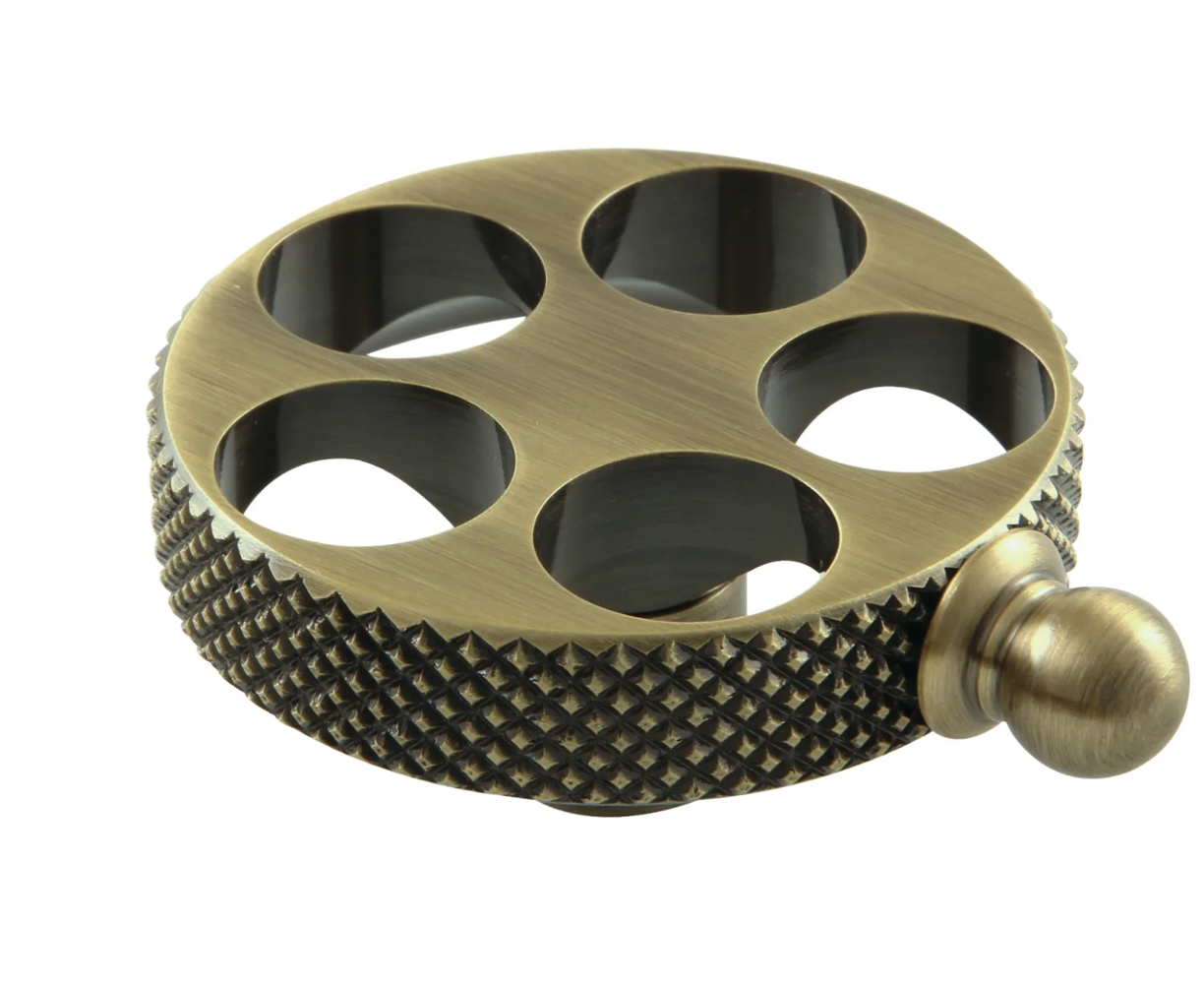 Brass Knurled Wheel Handle