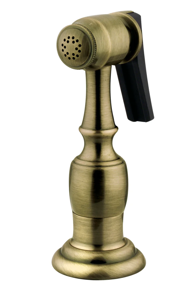 Made to Match Brass Kitchen Faucet Side Sprayer - Victorian Bridge Style