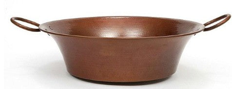 Hammered Round Miners Pan Copper Sink