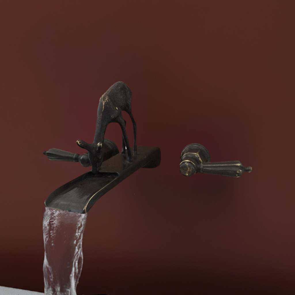 Bronze Deer Waterfall Faucet