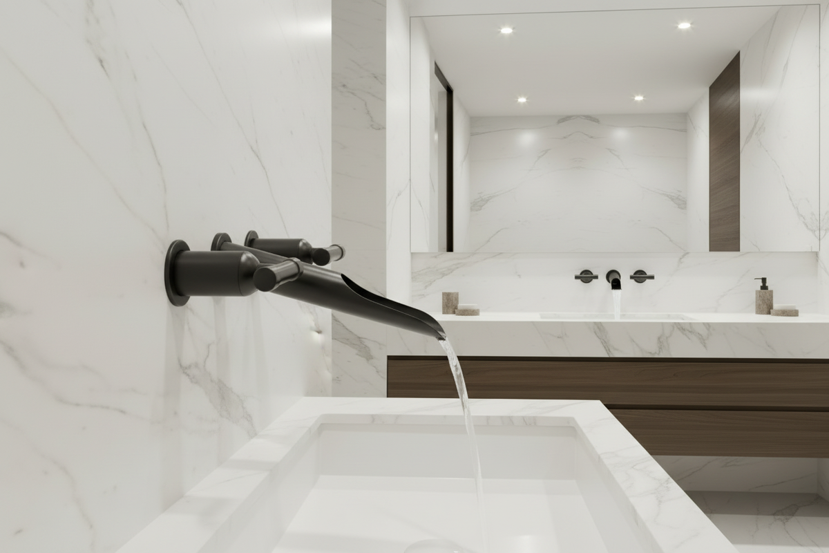 Side Profile Lifestyle - Waterfall Spout Faucet