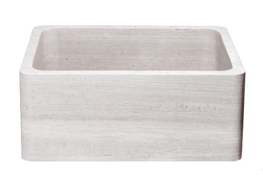 30" Stratus Marble Flat Front Farmhouse Sink