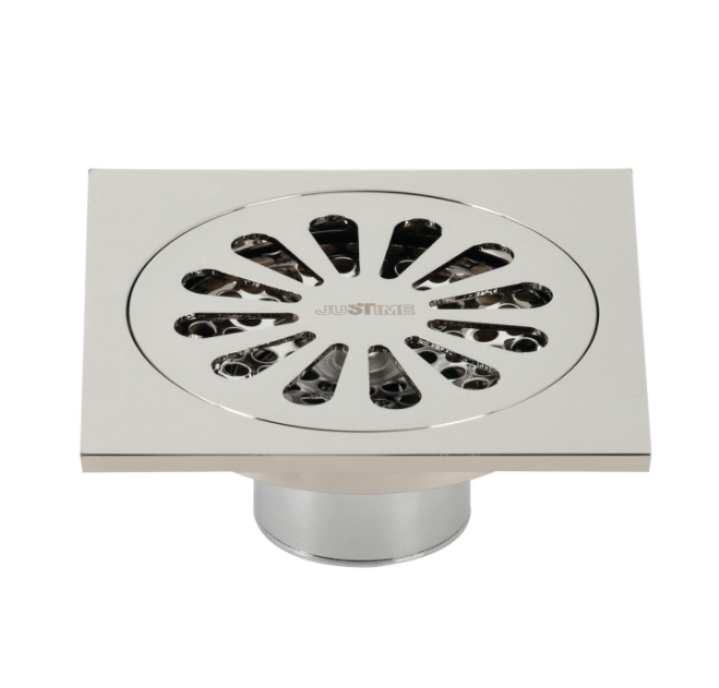 Kingston Brass Watercourse BSF9771AB 4-Inch Square Grid Shower Drain with  Hair Catche