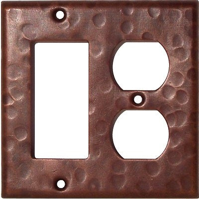 Outlet/GFI Hammered Copper Switch Plate Cover