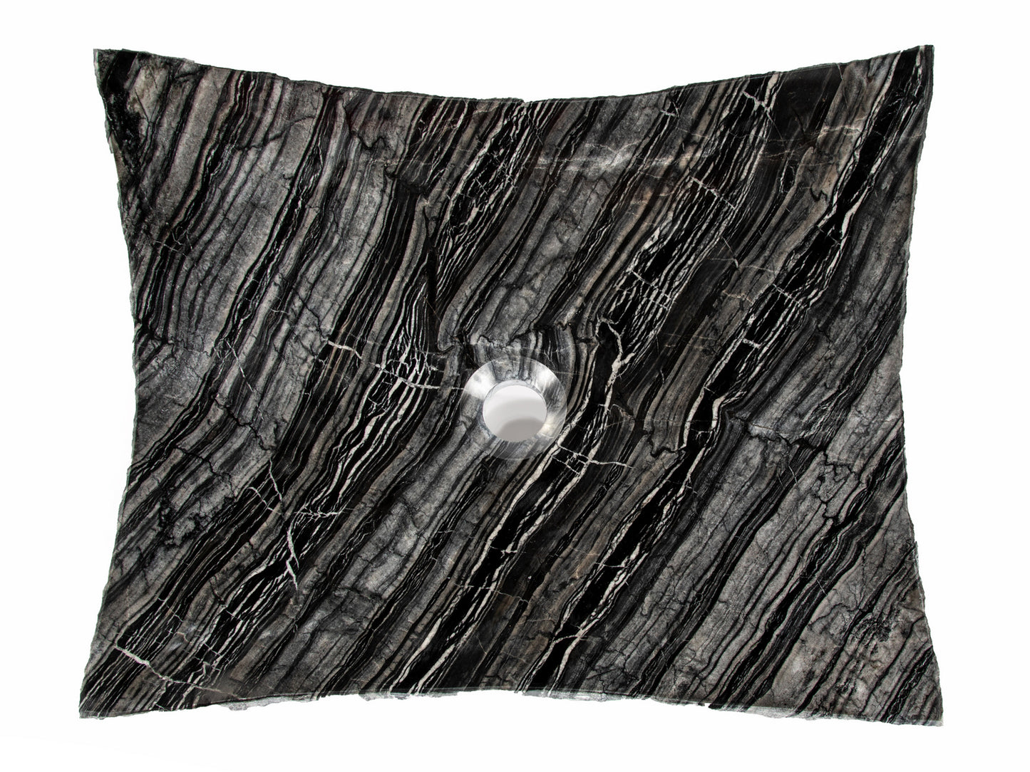 Wooden Black Marble Large Zen Sink