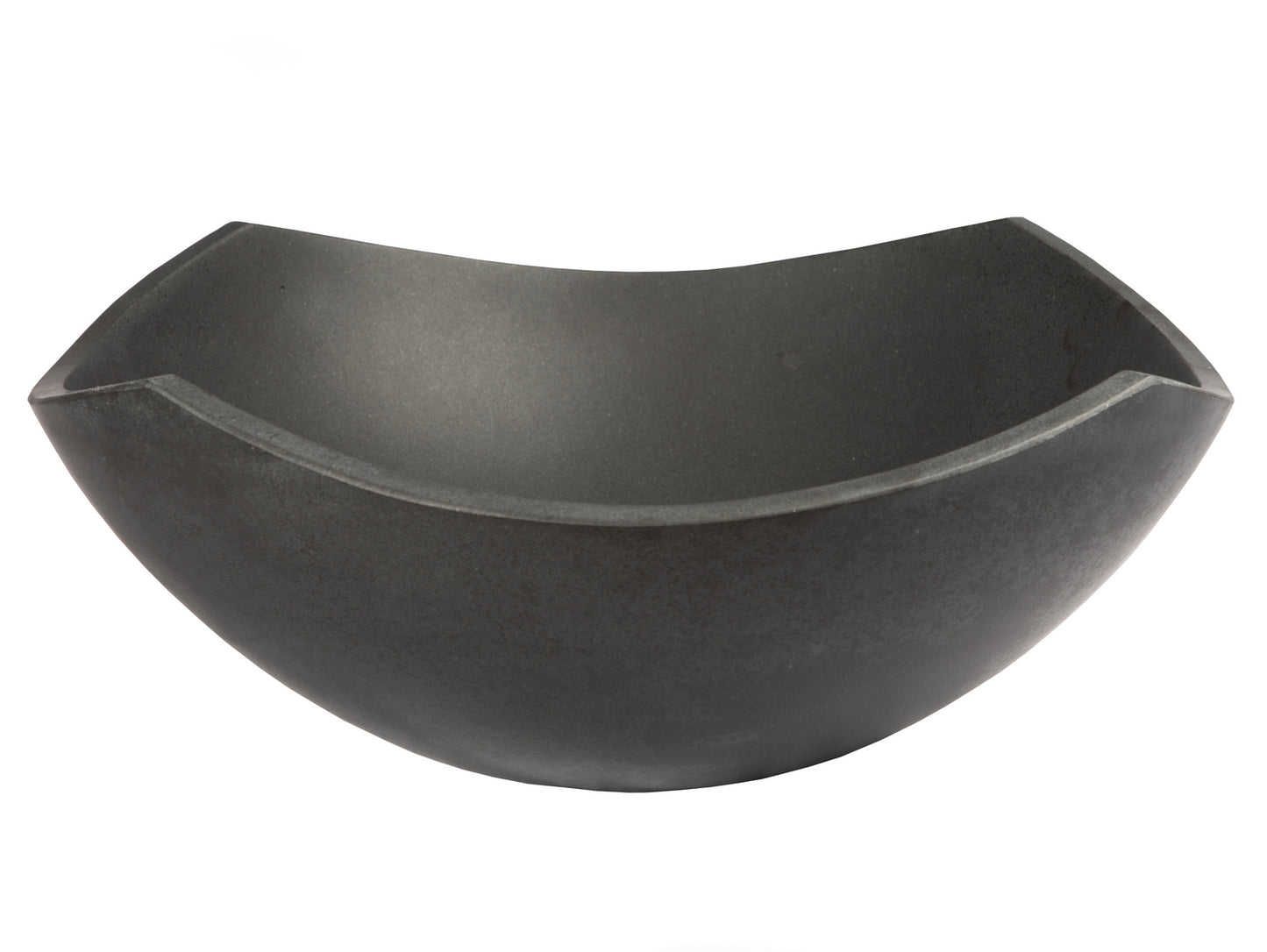 Arched Edges Bowl Sink - Black Lava Stone