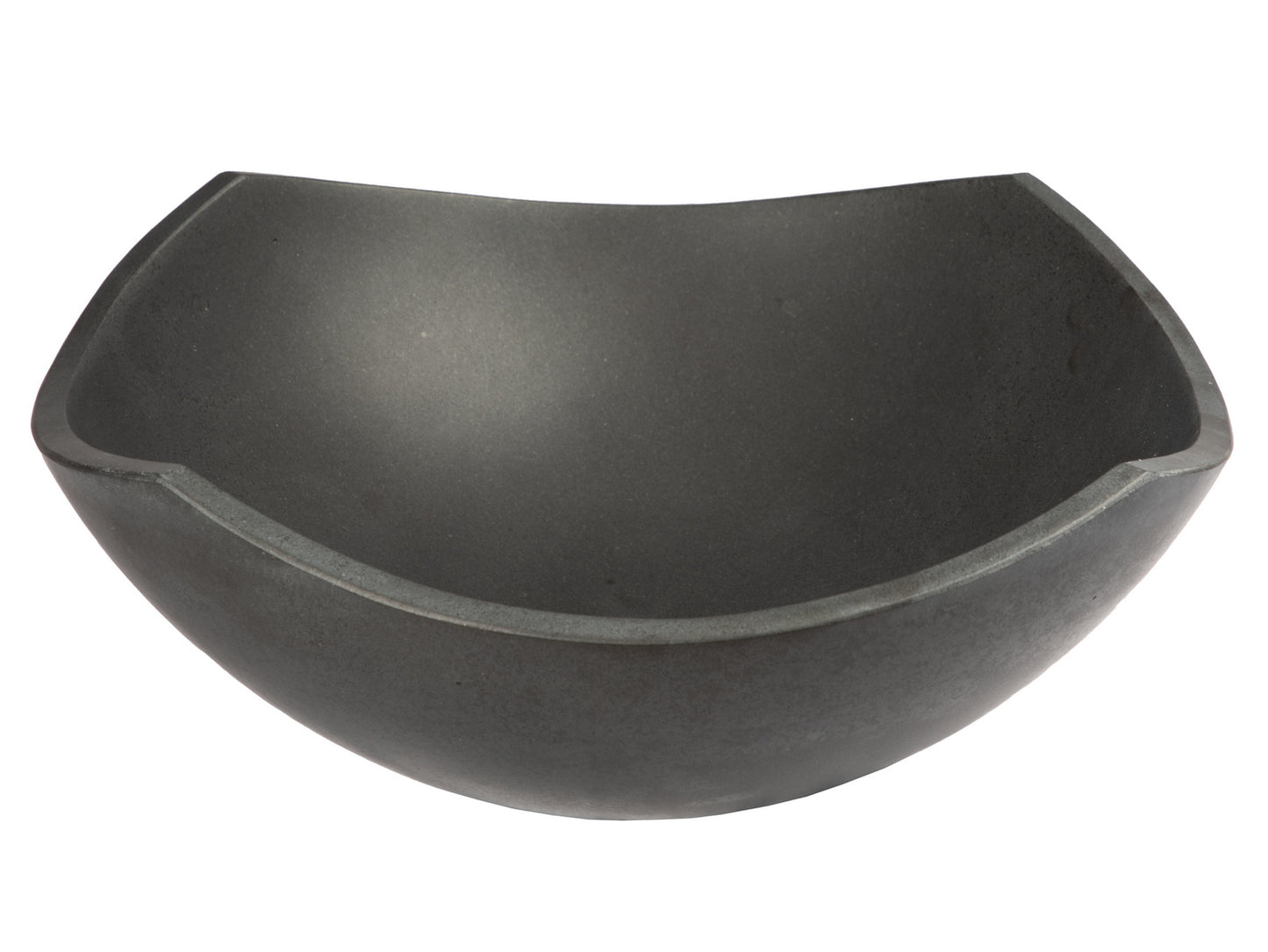 Arched Edges Bowl Sink - Black Lava Stone