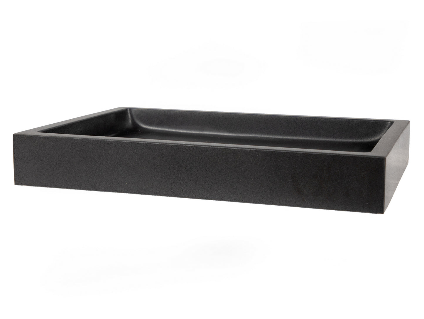 Rectangular Vessel Sink - Honed Lava Stone