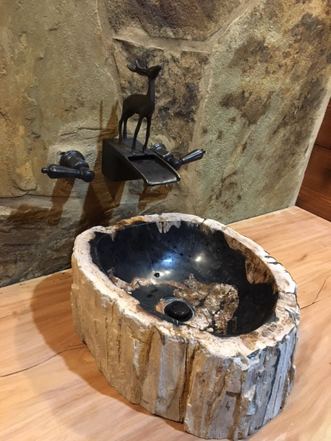 Bronze Deer Waterfall Faucet