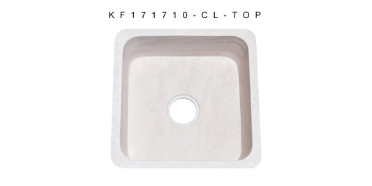 17" Cream Limestone Bar & Prep Sink