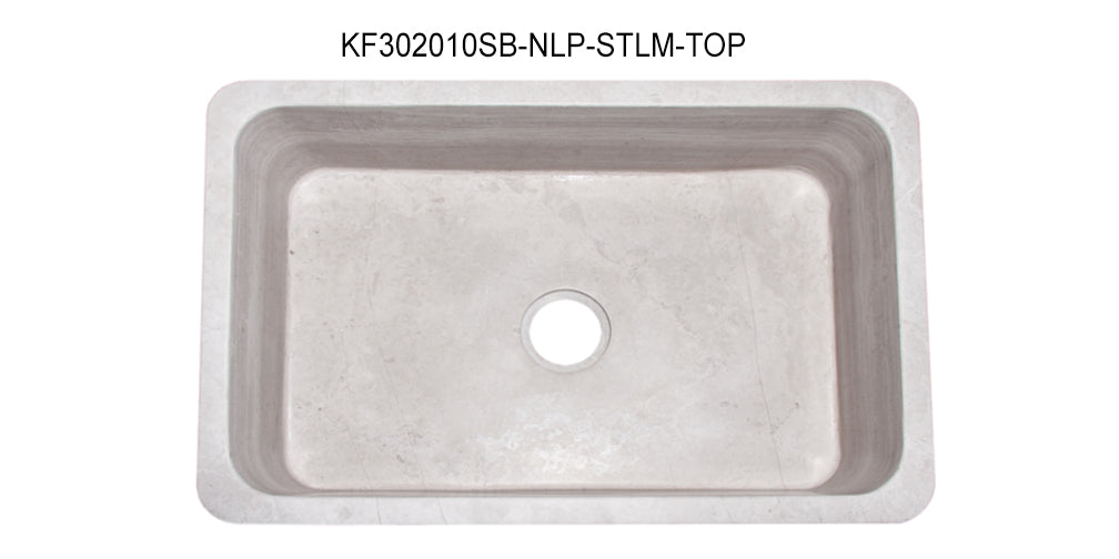 30" Stratus Marble Flat Front Farmhouse Sink