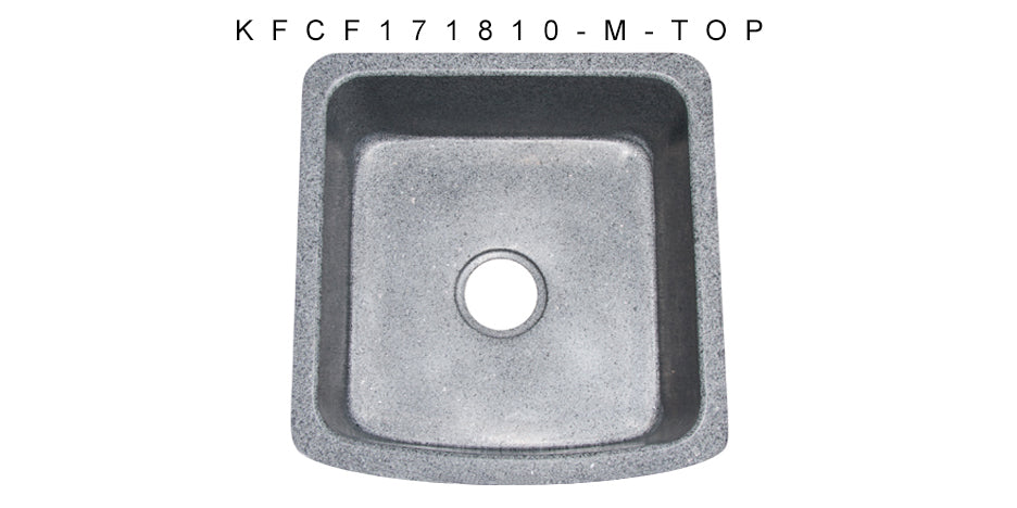 17" Mercury Granite Curved Front Bar & Prep Sink