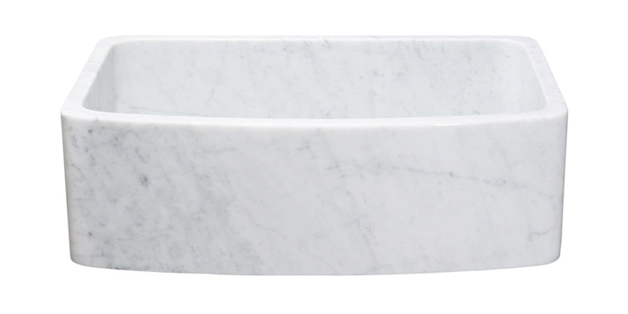 30" White Carrara Kitchen Sink
