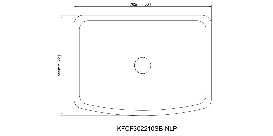 30" Curved Apron Front White Carrara Marble Sink