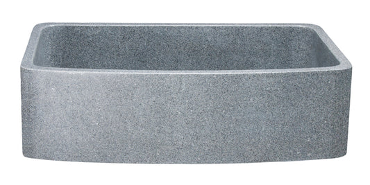 36" Mercury Granite Single Bowl Curved Apron Front Sink