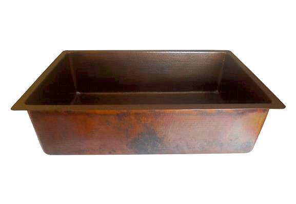 Copper Kitchen Single Basin Sink