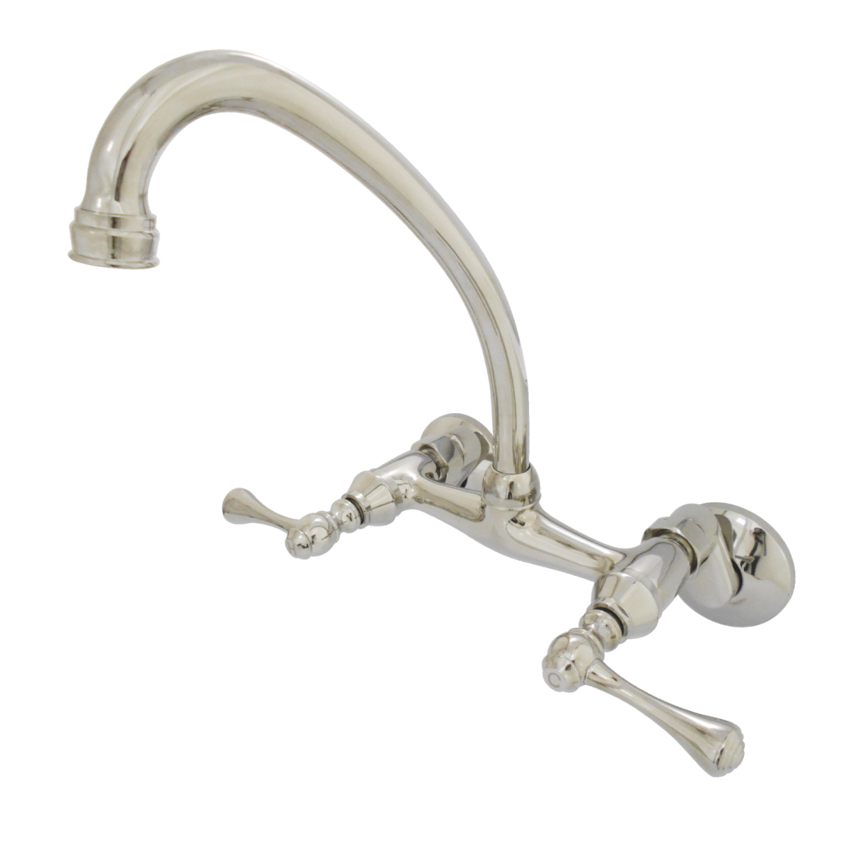 Lever Handle Wall Mount Kitchen Faucet with Adjustable Centers