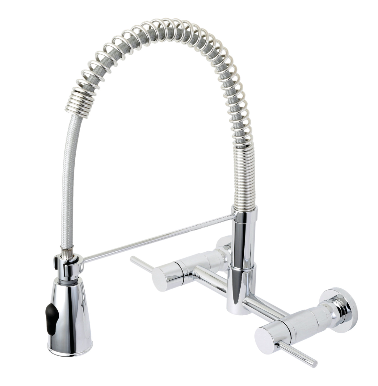Gourmetier Concord 2-Handle Wall Mount Pull-Down Kitchen Faucet