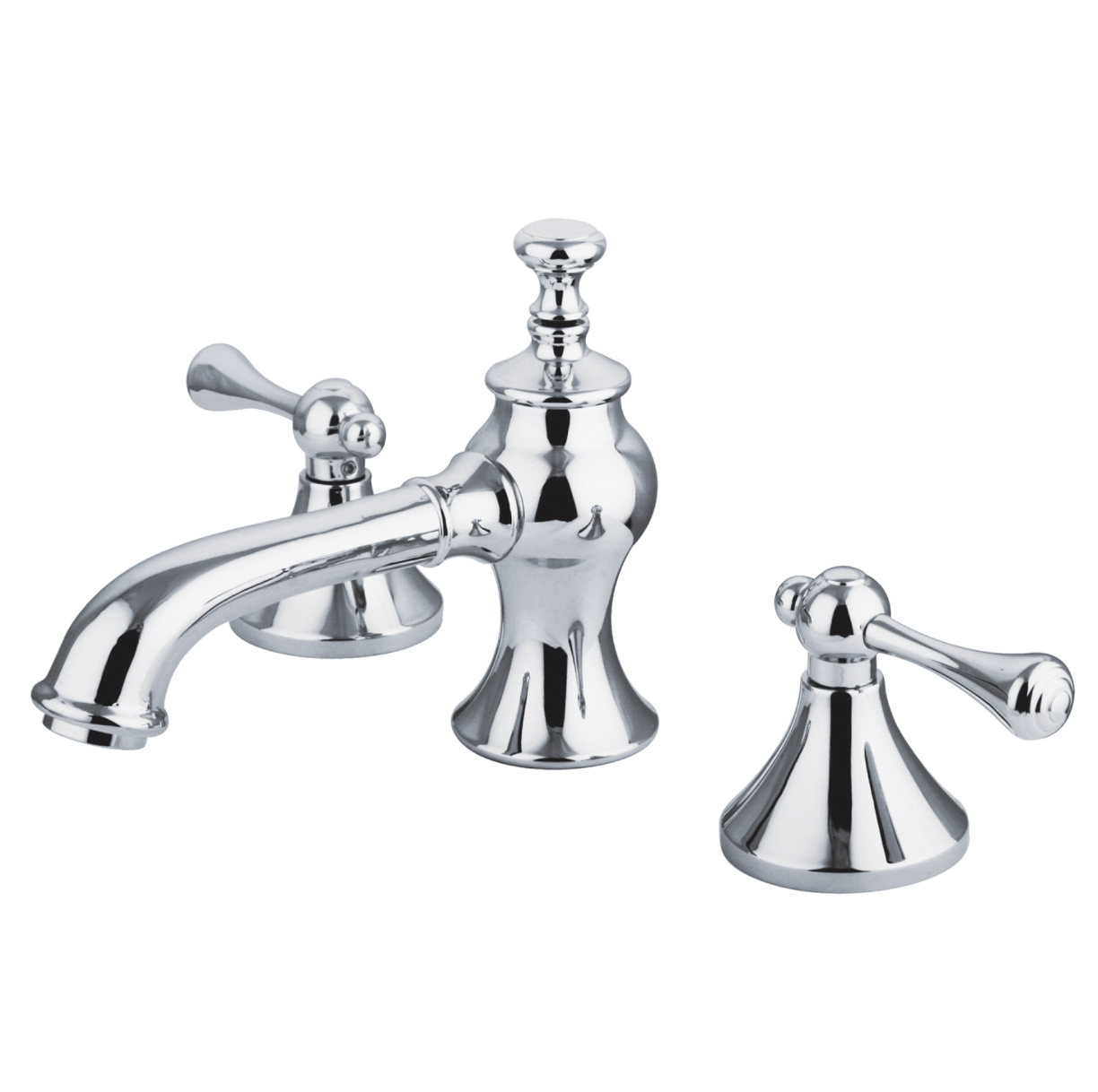 English Country Widespread Lavatory Faucet with Lever Handles