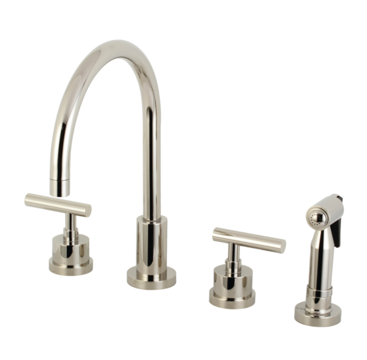 Deck Mount Widespread Kitchen Faucet