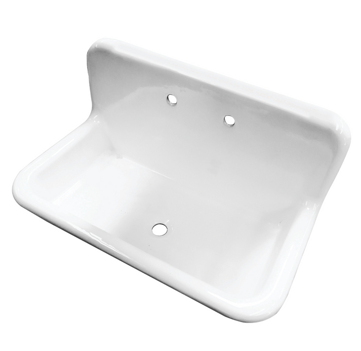 36 Inch Cast Iron White Wall Mount Kitchen Sink – Rustic Sinks