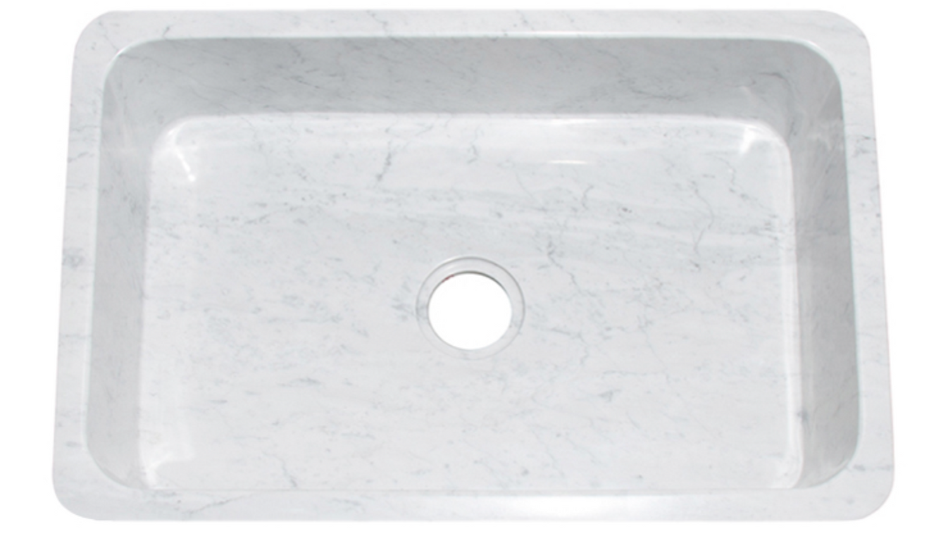 White Carrara Marble Farmhouse Sinks Kitchen Sinks Rustic