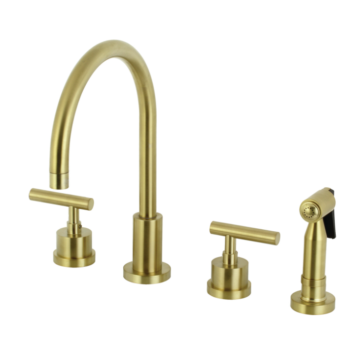 Deck Mount Widespread Kitchen Faucet