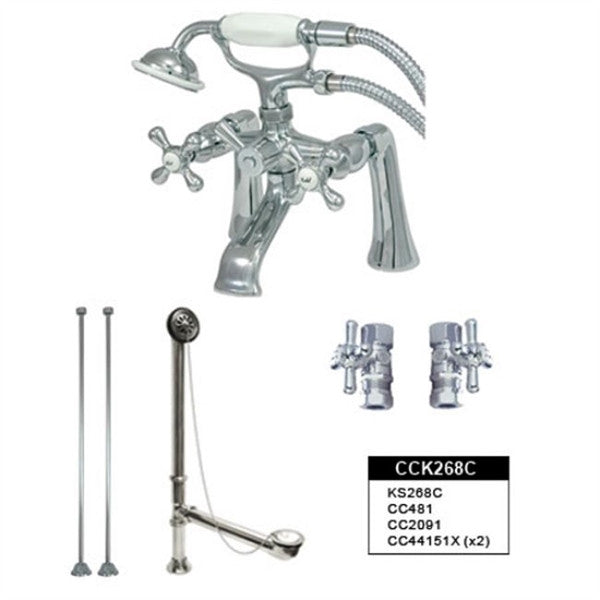 Deck Mount Clawfoot Tub Filler with Hand Shower Package