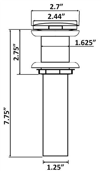 1-5/8" Umbrella Pop Up Drain