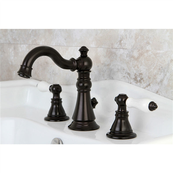 Victorian Widespread Lavatory Faucet with Pop Up