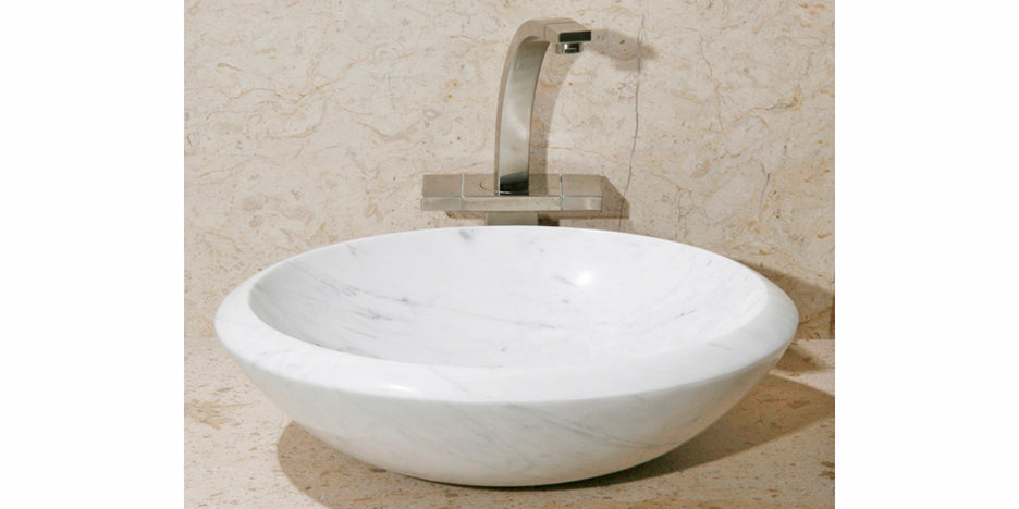 White Marble Bathroom Sink
