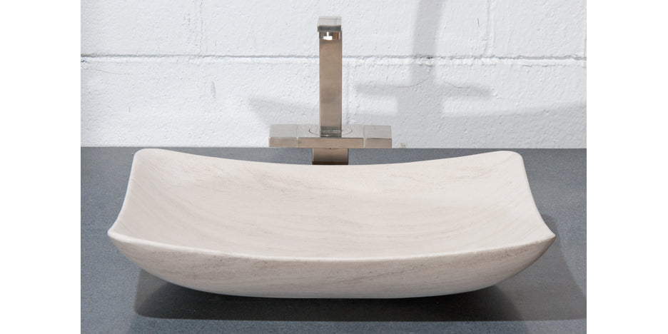 18" Crema Limestone Vessel Sink