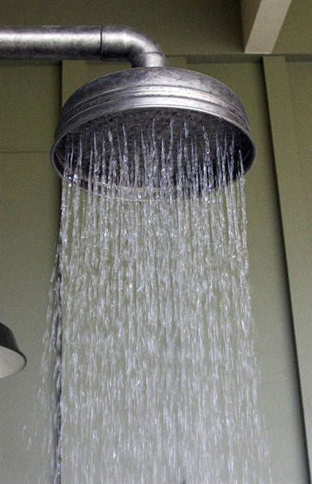 Floor Mount Exposed Shower w/ Rainhead, Handshower & Footwash